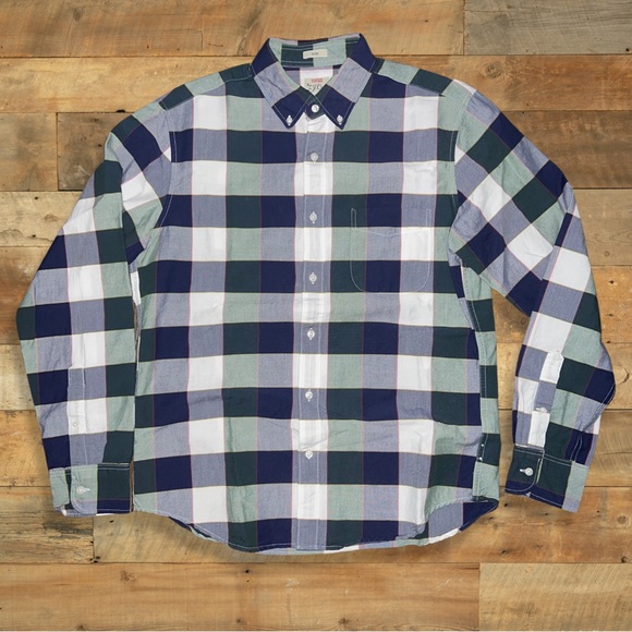 J. Crew Men’s Slim All Cotton Oxford Shirt Buffalo Check - Picture 4 of 13